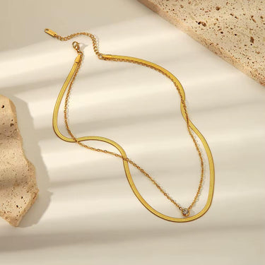 Golden Snake Stone Chain
